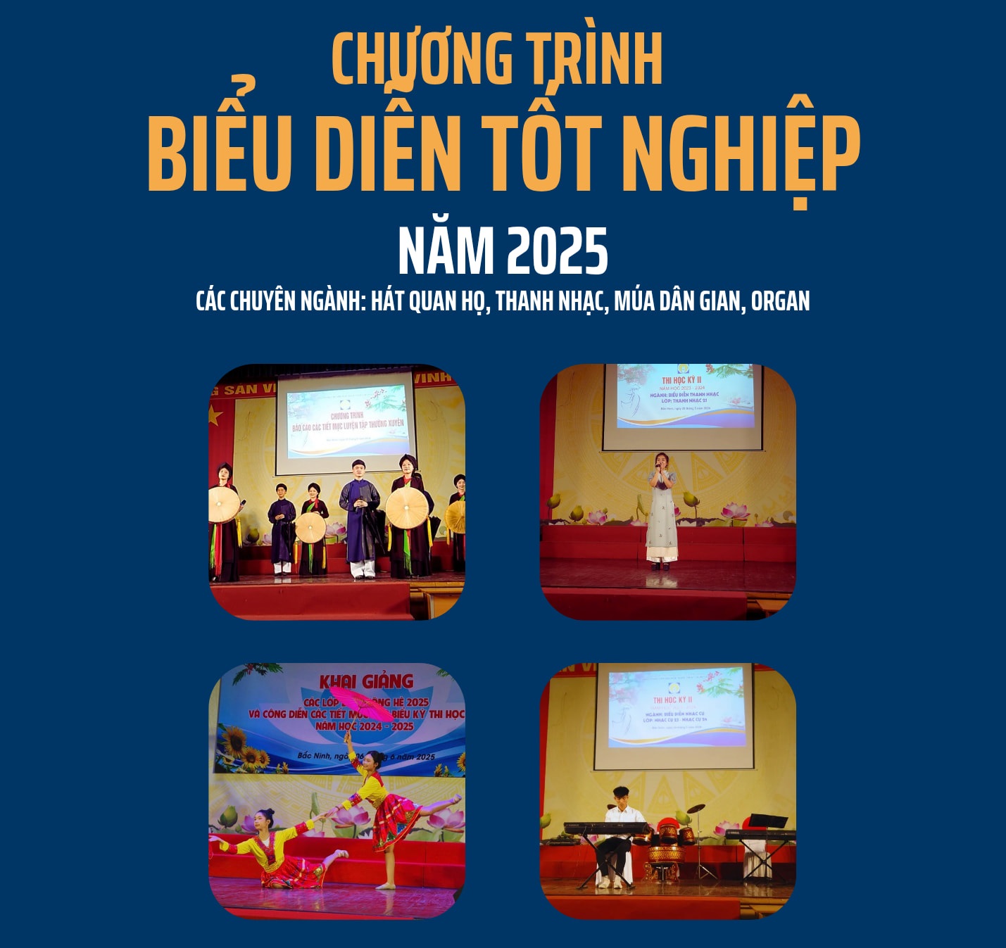 THI TỐT NGHIỆP 2025 CÁC CHUYÊN NGÀNH BIỂU DIỄN NGHỆ THUẬT