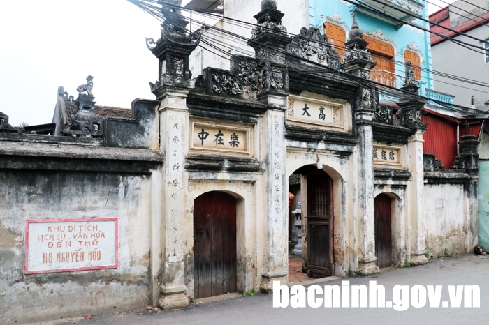 Di tích lịch sử - văn hóa đền thờ họ Nguyễn Hữu